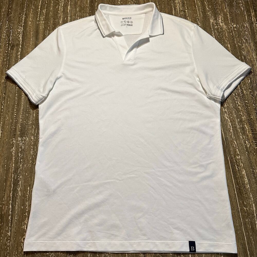 Boggi Milano S. Cafe Tecnology Performance Golf Polo Shirt White Men’s Size M